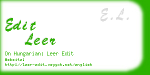 edit leer business card